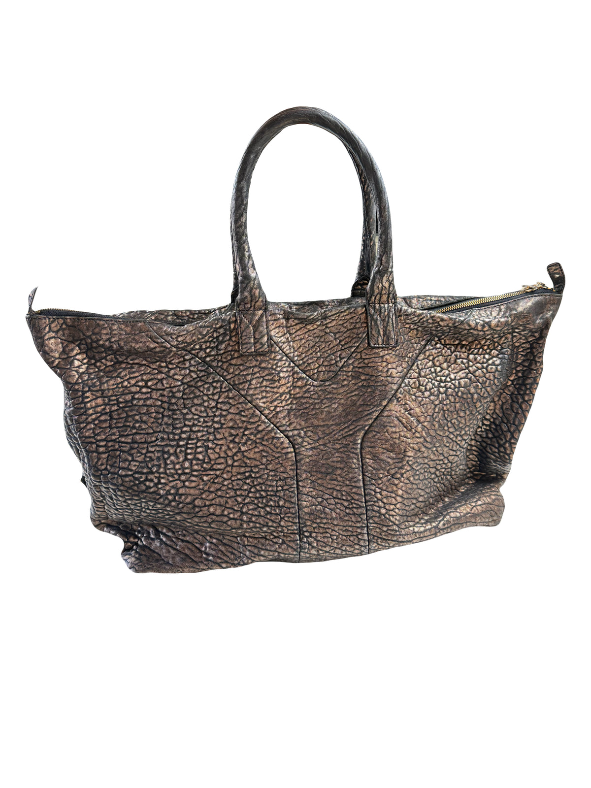 Vintage Yves Saint Laurent Treated Leather Tote Bag