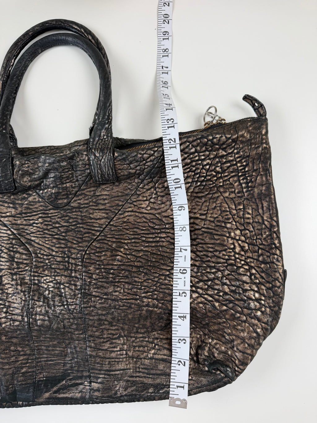 Vintage Yves Saint Laurent Treated Leather Tote Bag