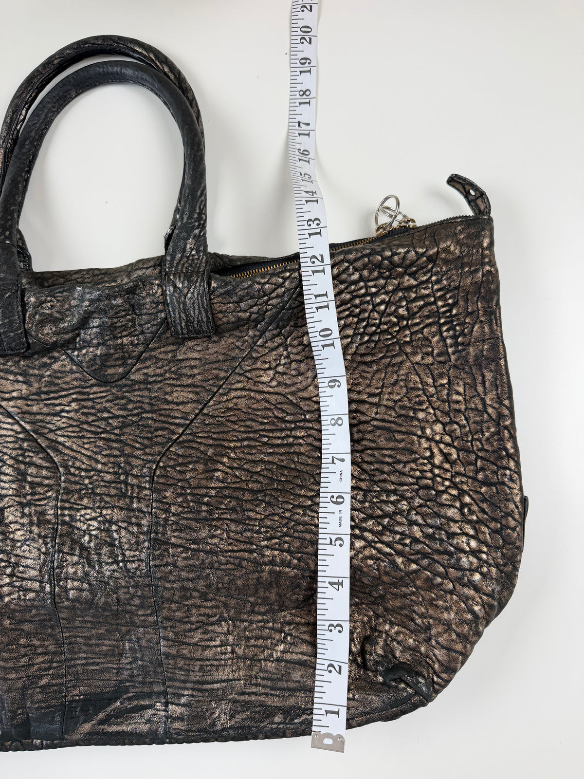 Vintage Yves Saint Laurent Treated Leather Tote Bag